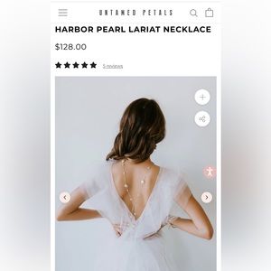 NWT Untamed Petals Bridal Harbor Pearl Lariat Necklace